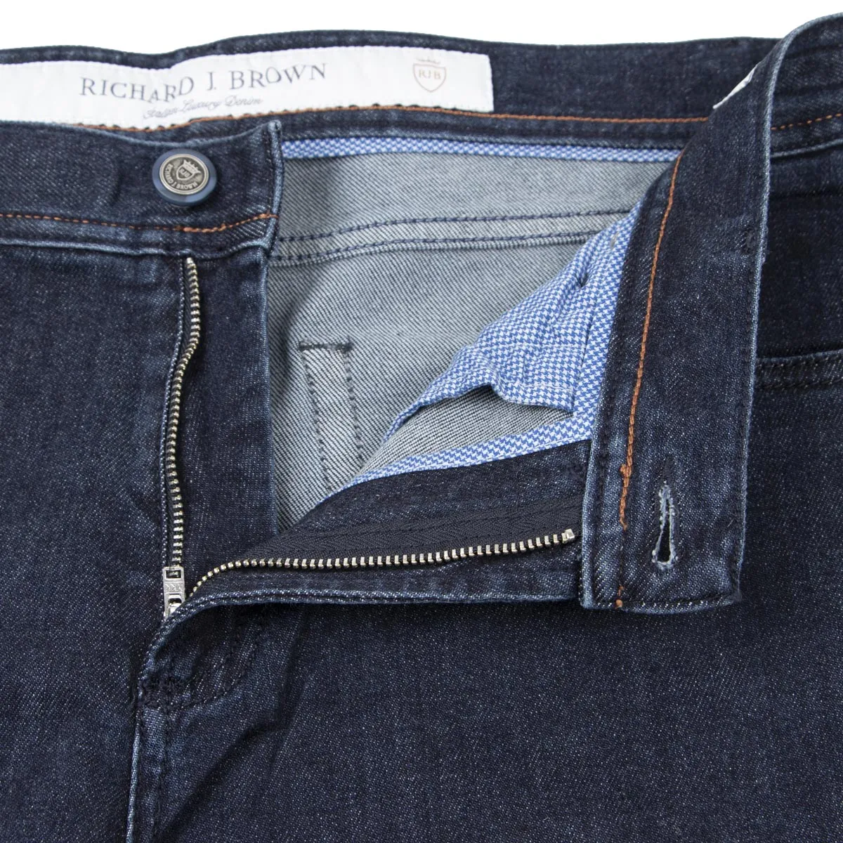 Dark Wash Cashmere Denim 'Milano' Regular Fit Jeans