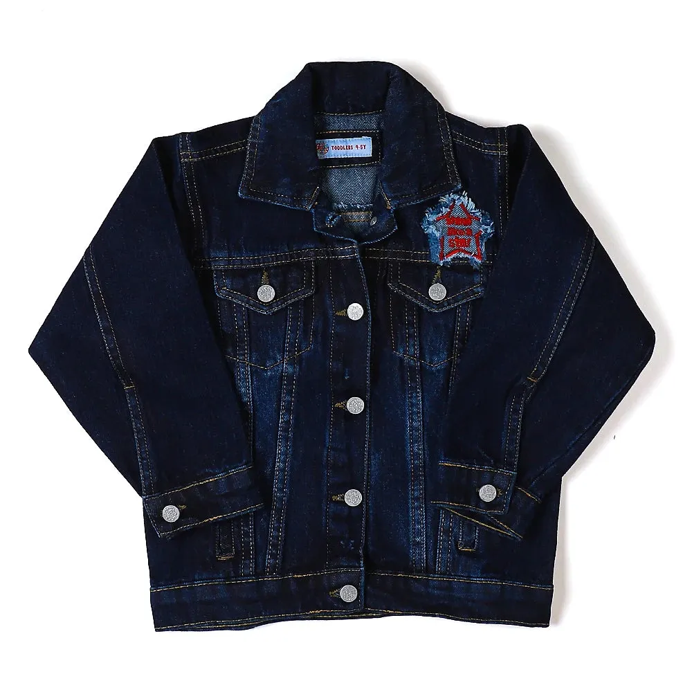 Denim jacket For Girls -Navy Blue