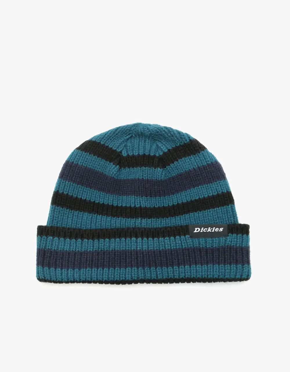 Dickies Mer Rouge Striped Beanie - Coral Blue