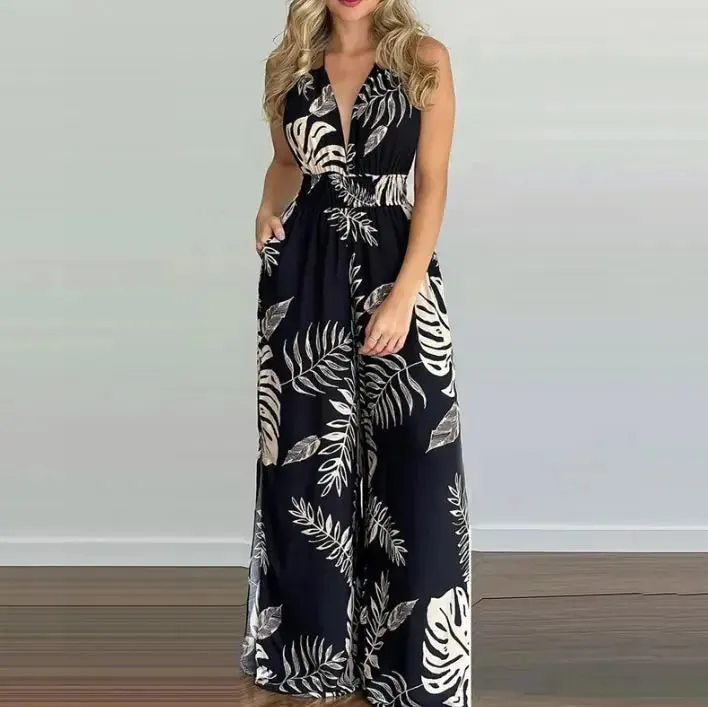 Digital Printing Colorful Jumpsuit