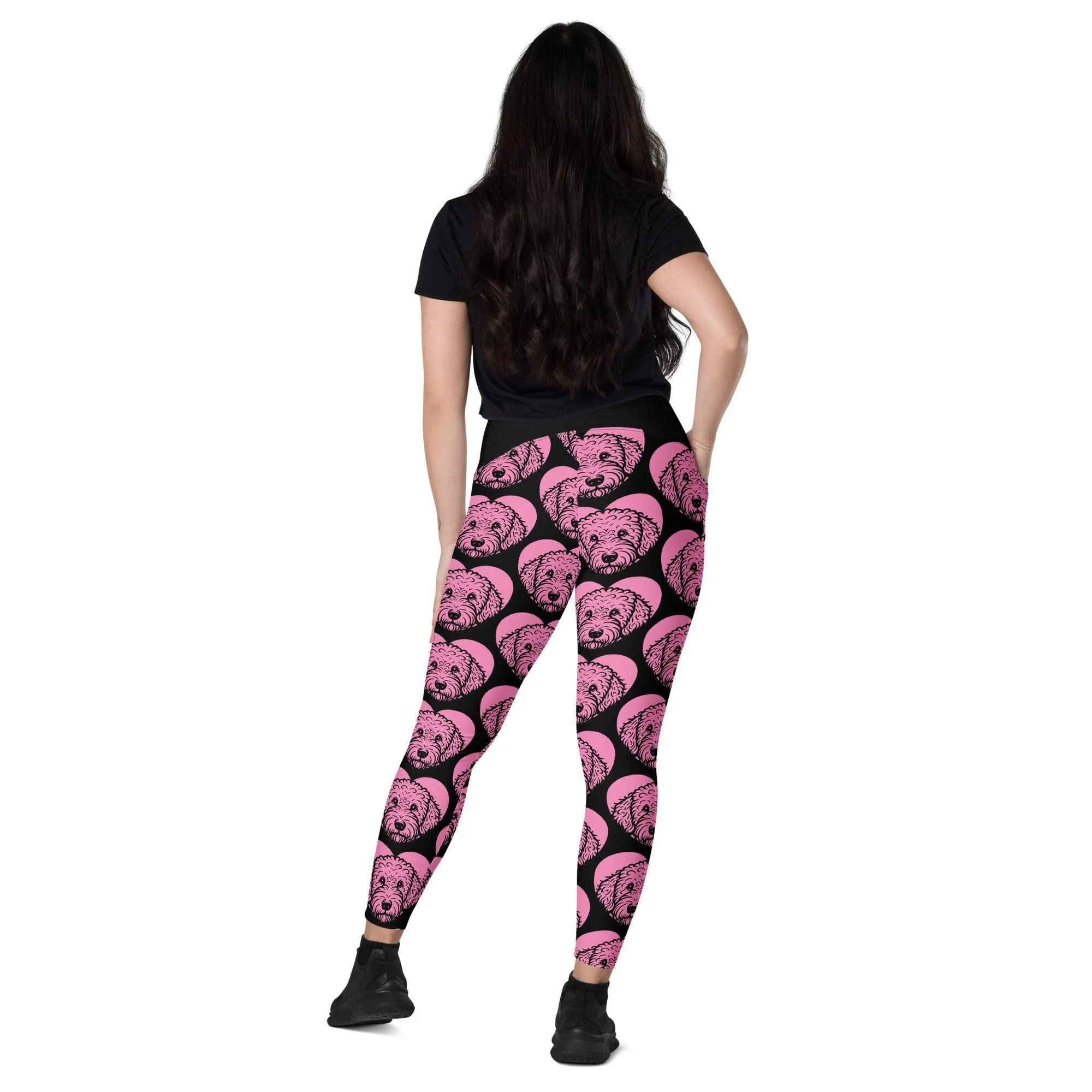 DOG BREED LEGGINGS with pockets - LAGOTTO ROMAGNOLO - HERTTAHOUND - pink