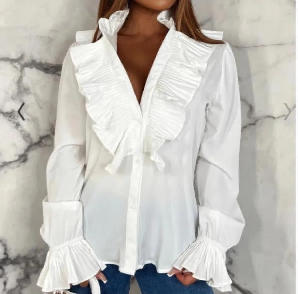 Ella Ruffle Detail Blouse