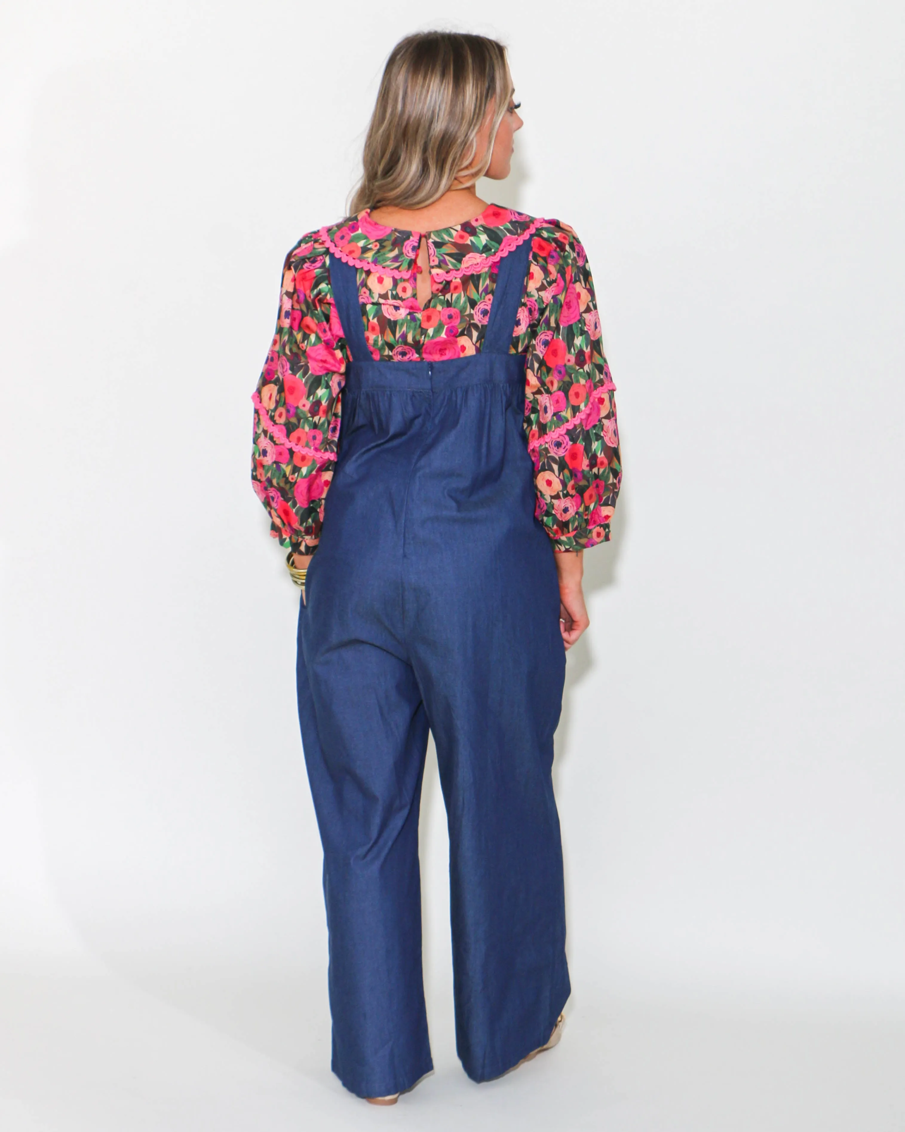 Everyday Square Neck Denim Jumpsuit