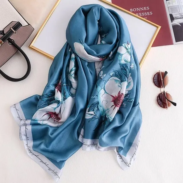 Fashion Silk Scarf Printed Bandana Shawl #LZ063