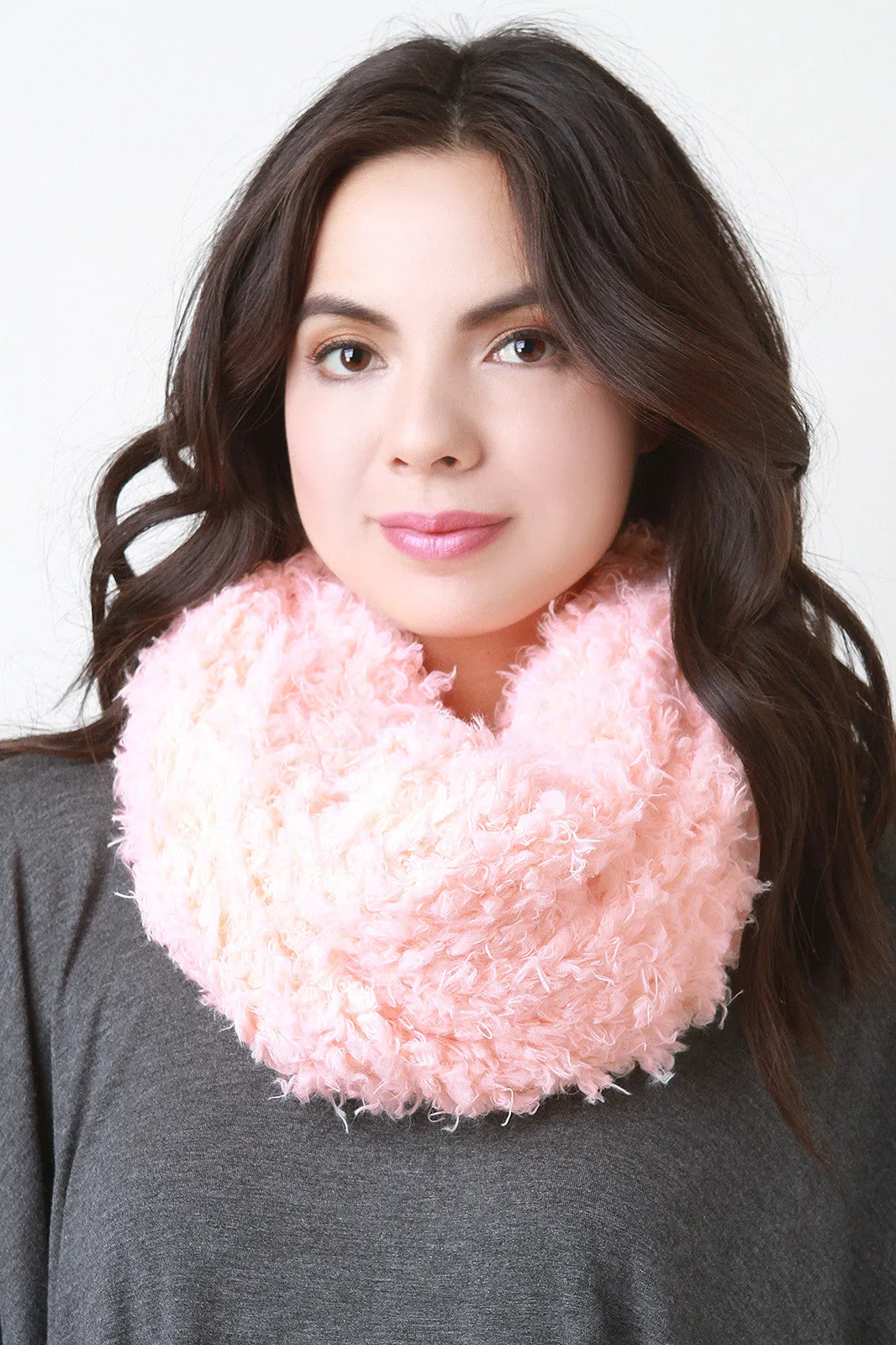 Faux Shearling Muffler Scarf