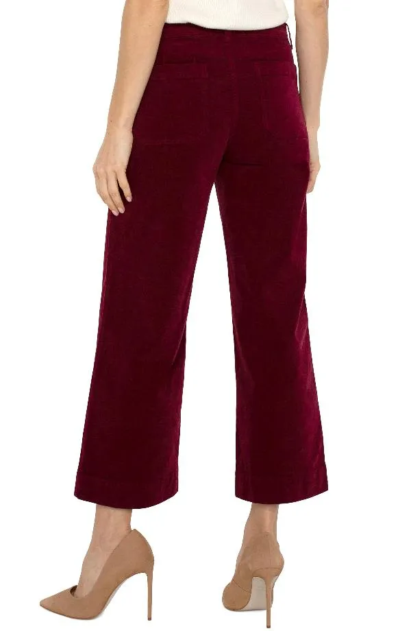 *FINAL SALE* Liverpool Corduroy Crop Wide Leg Pants