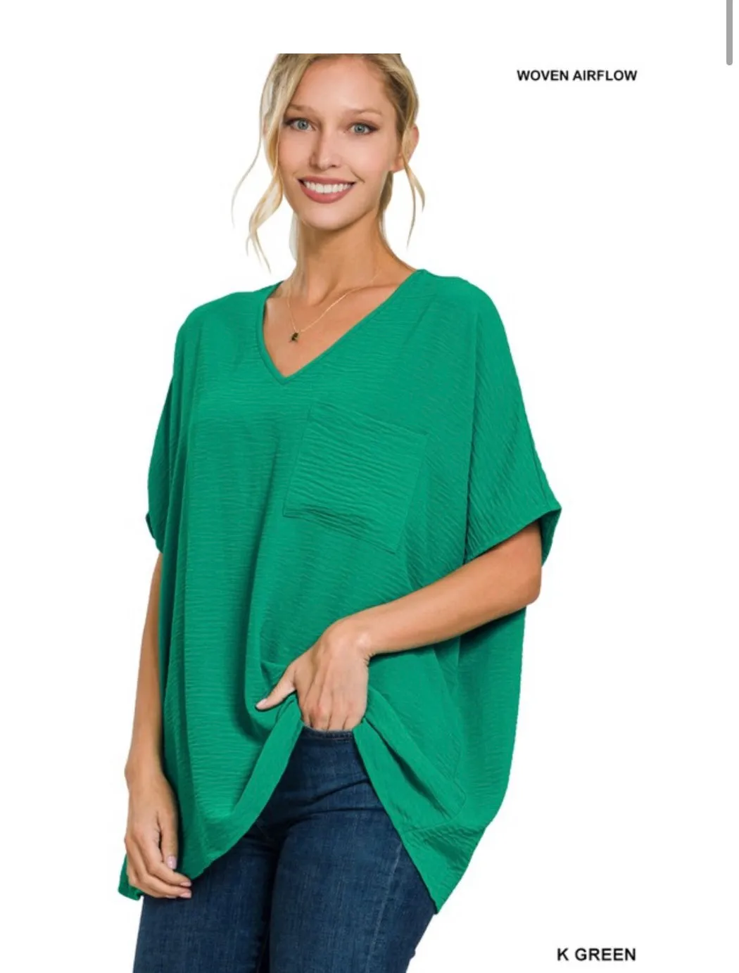 Flow Your Own Way Vneck Oversized Top