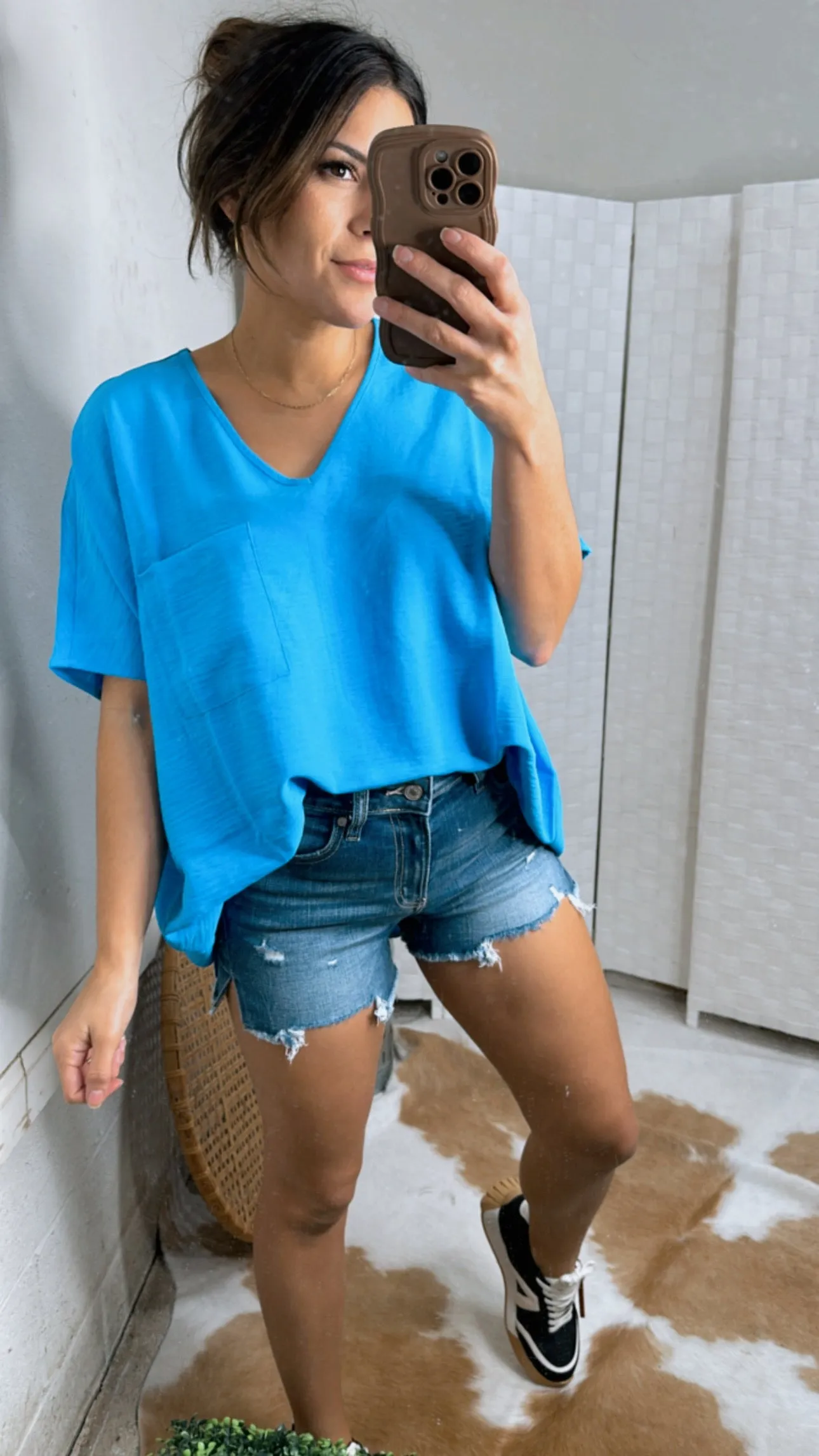 Flow Your Own Way Vneck Oversized Top