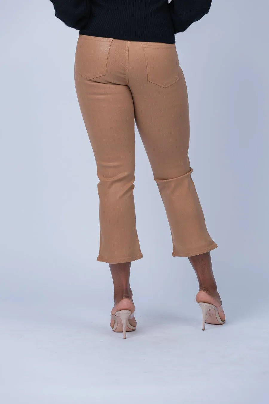 Frame Le Crop Mini Boot in Light Camel Coat