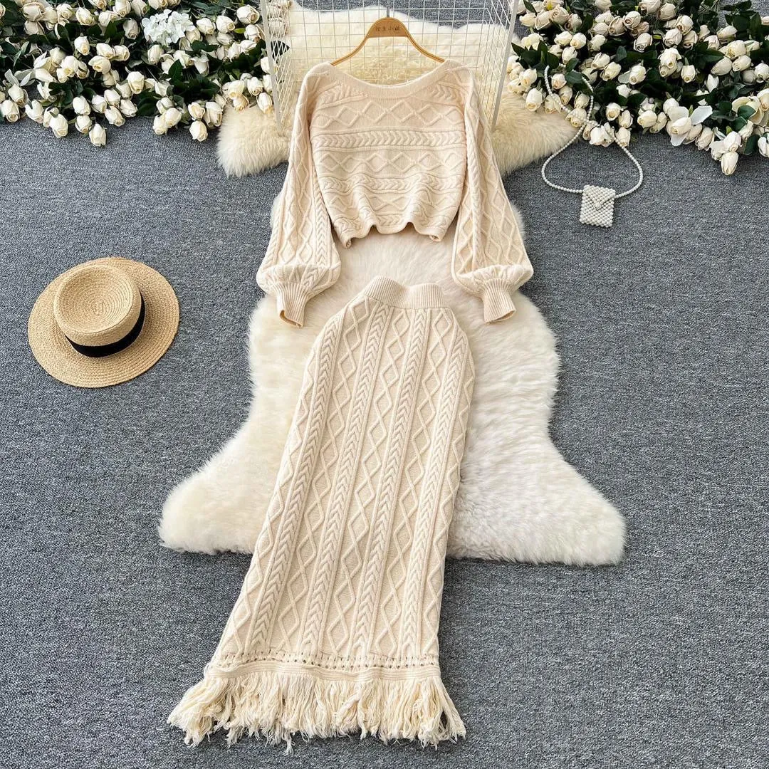 Freida Knitted Premium Woolen Coord Set