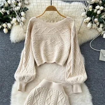 Freida Knitted Premium Woolen Coord Set