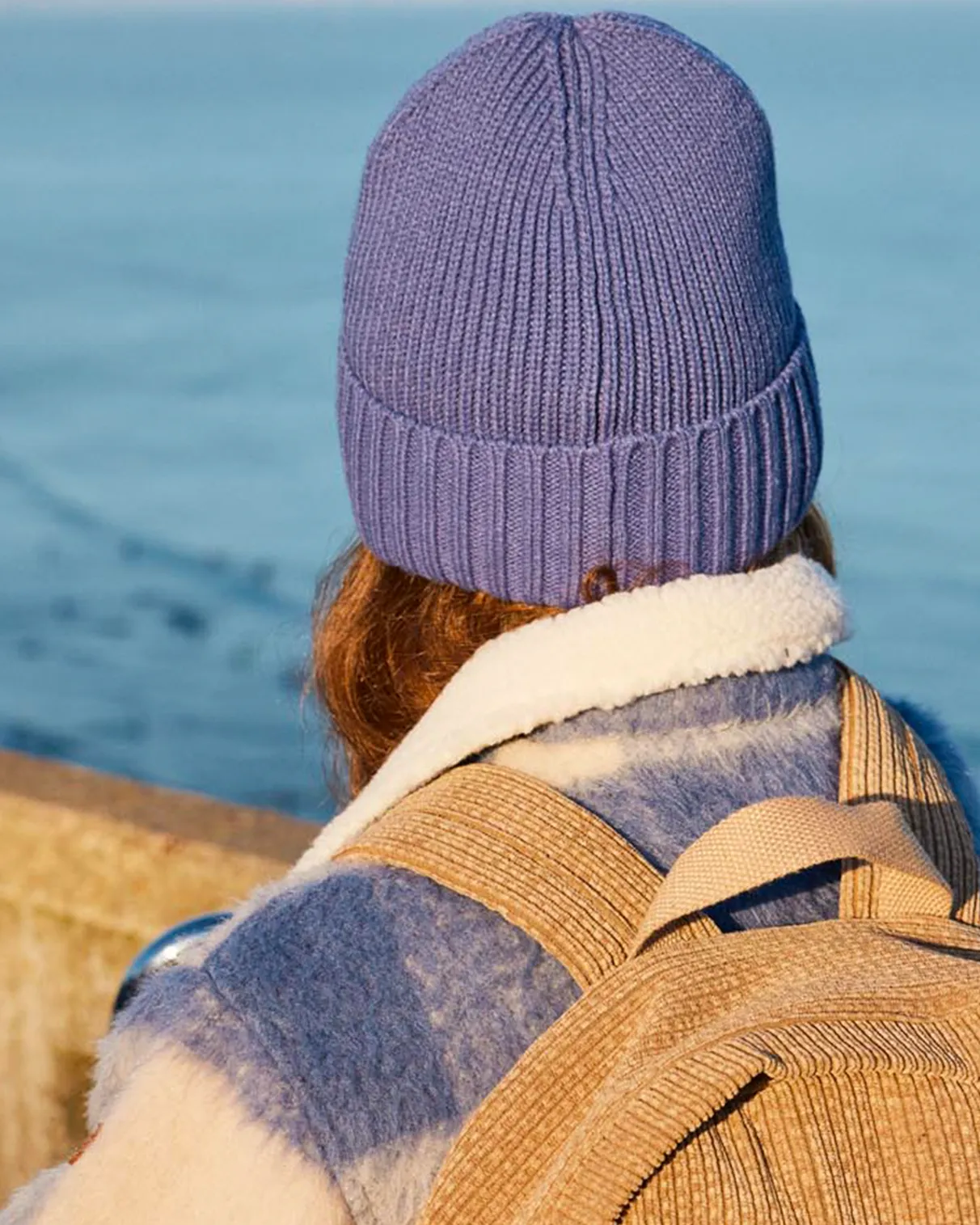 Girls So Peacefull Beanie in Coastal Fjord