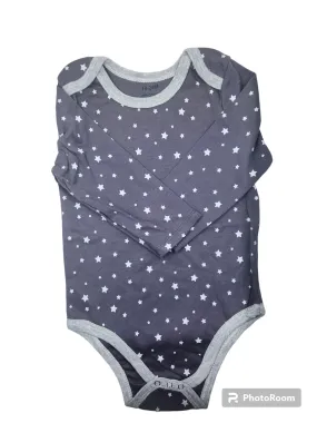 Grey Stars Long Sleeve Romper