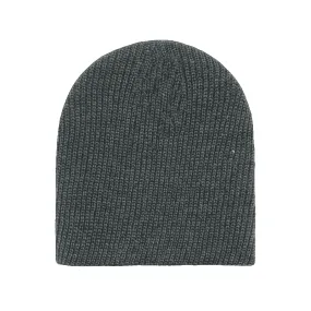 Heather Charcoal Cuffless Watch Cap Beanie