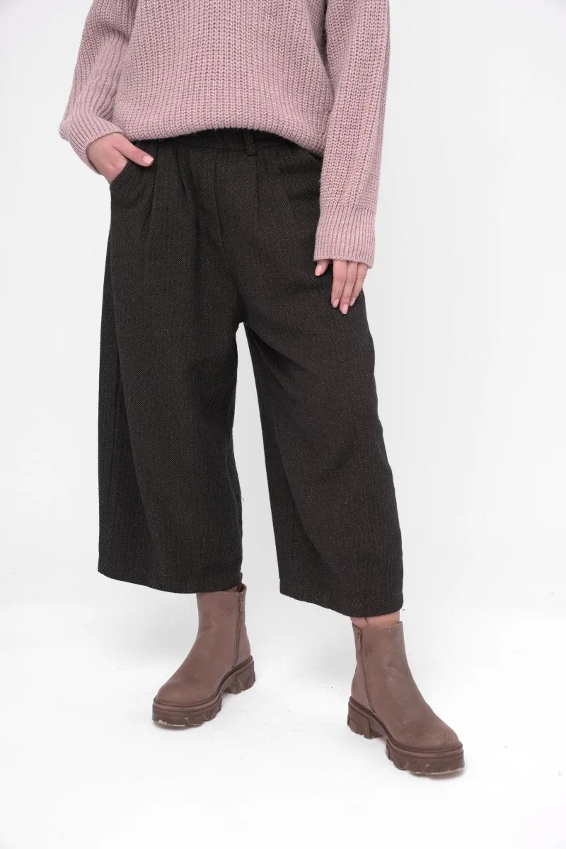 Herringbone Elastic Waist Pant