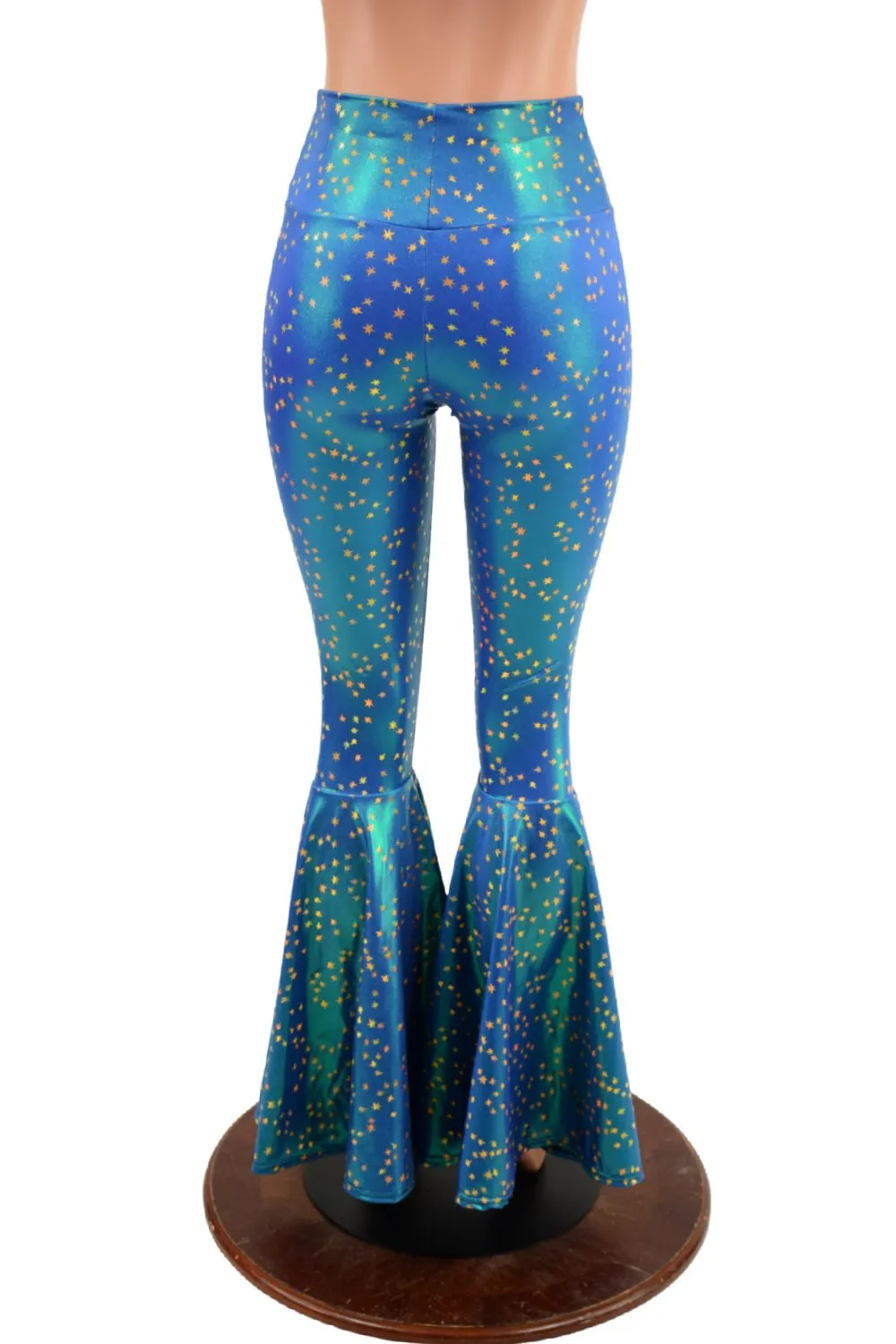 High Waist Bell Bottom Flares in Stardust