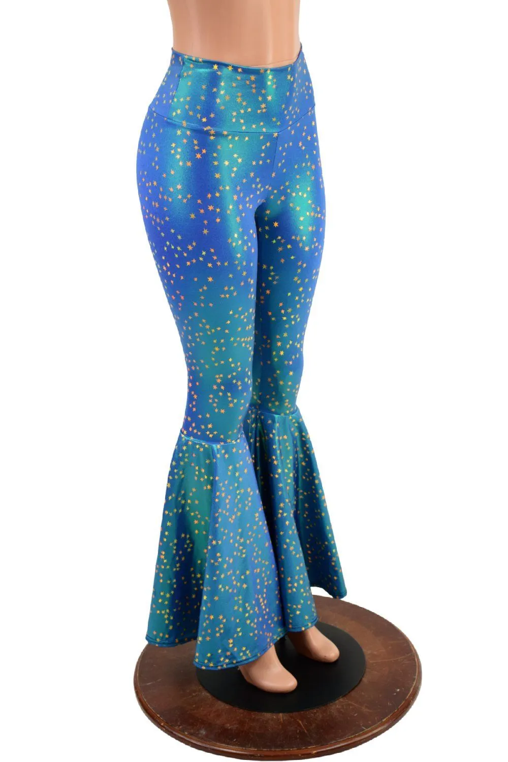 High Waist Bell Bottom Flares in Stardust