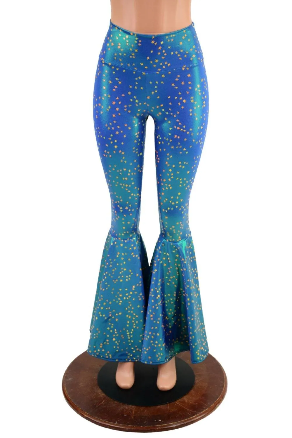 High Waist Bell Bottom Flares in Stardust