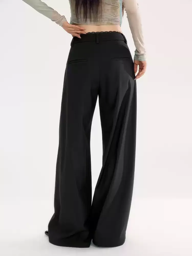 High-Waist Loose Straight Casual Wide-Pants