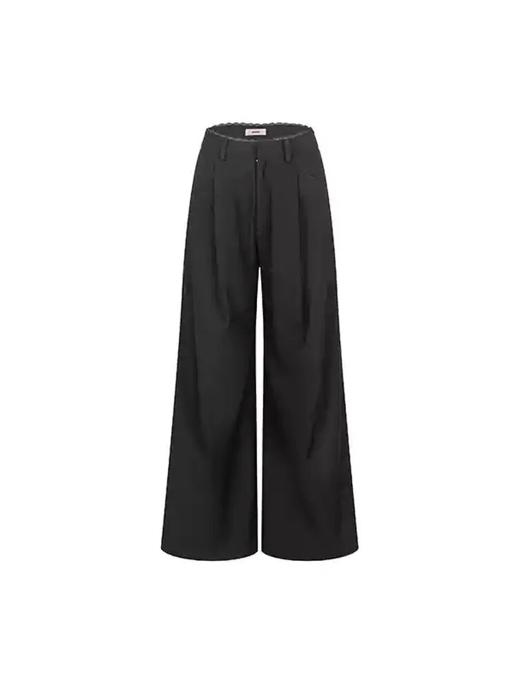 High-Waist Loose Straight Casual Wide-Pants