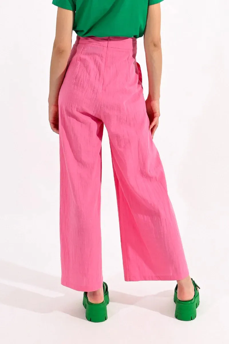 High Waist Pants - Pink