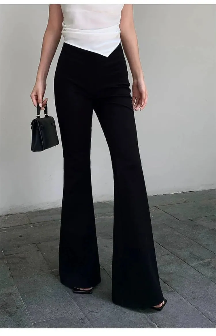 High-Waist Slimming Bell-Bottom Pants