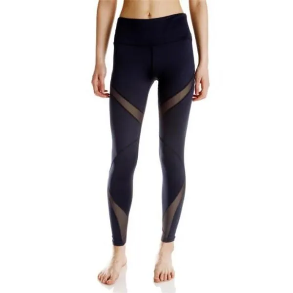 High Waist Stretchy Mesh Yoga Pants