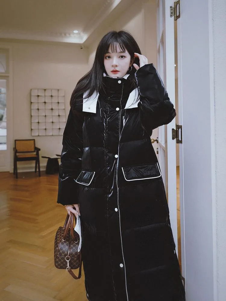 Hooded Long Qulited Down Puffer Coat