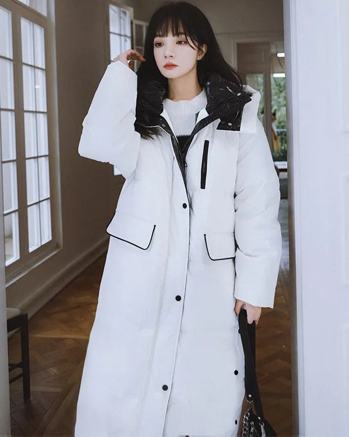 Hooded Long Qulited Down Puffer Coat