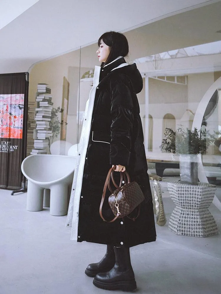 Hooded Long Qulited Down Puffer Coat