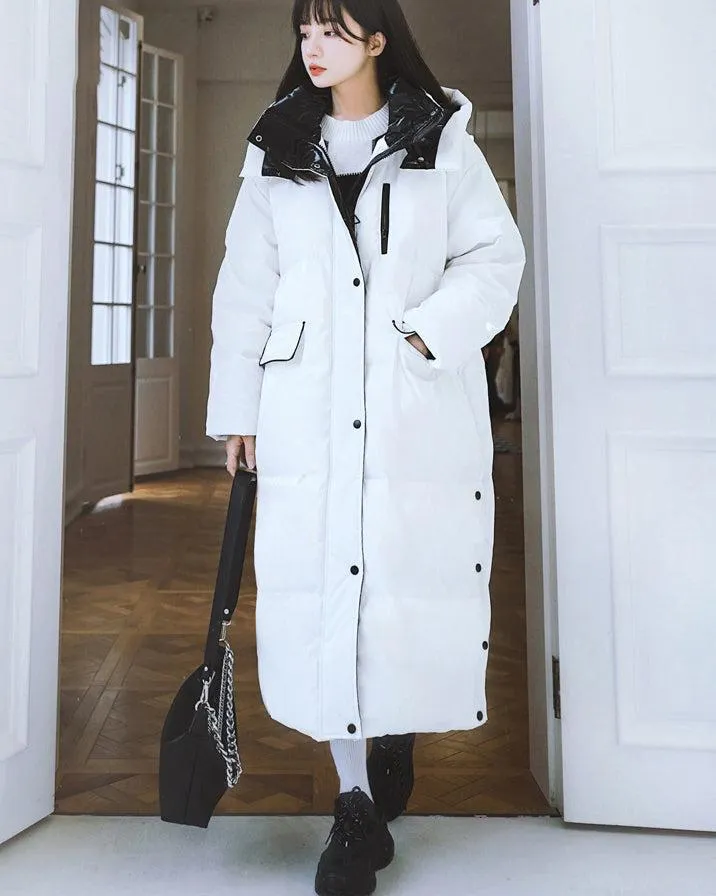 Hooded Long Qulited Down Puffer Coat