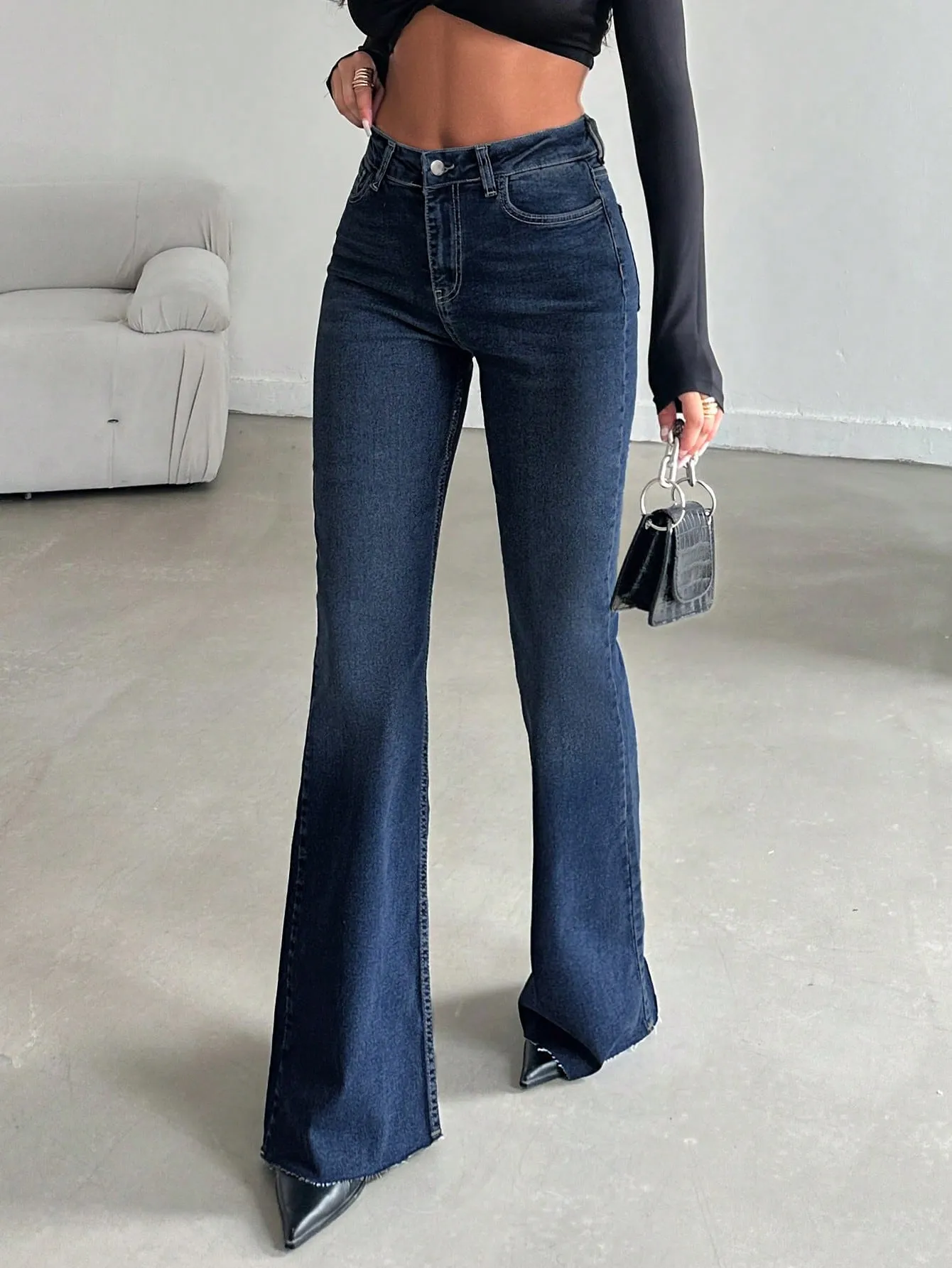 Iconic Babe Raw Edge Bootcut Jeans