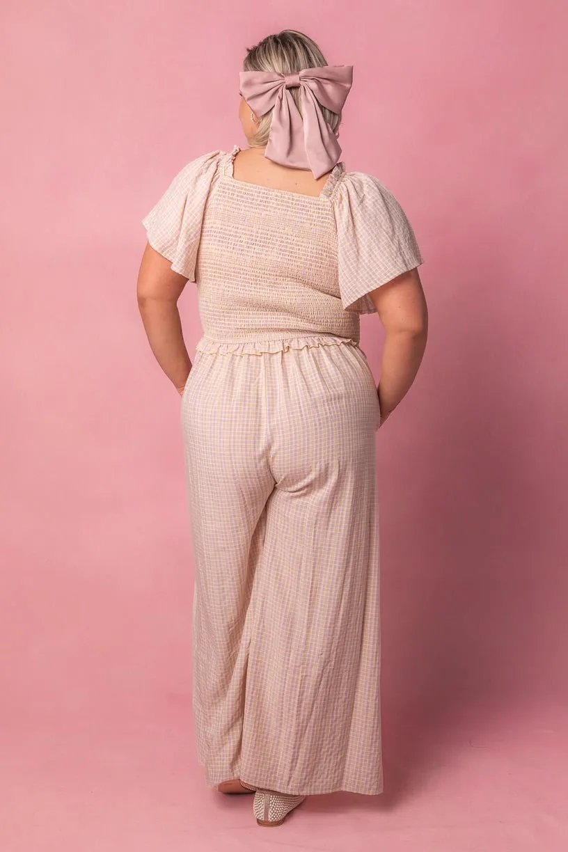 Indie Jumpsuit in Lavender Gingham - FINAL SALE