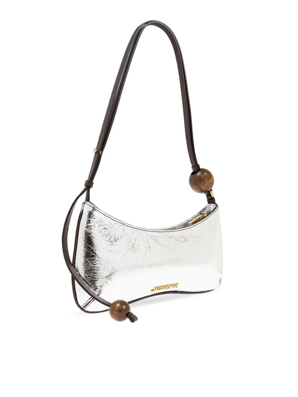 JACQUEMUS Silver Mini Kiss Pearl Handbag