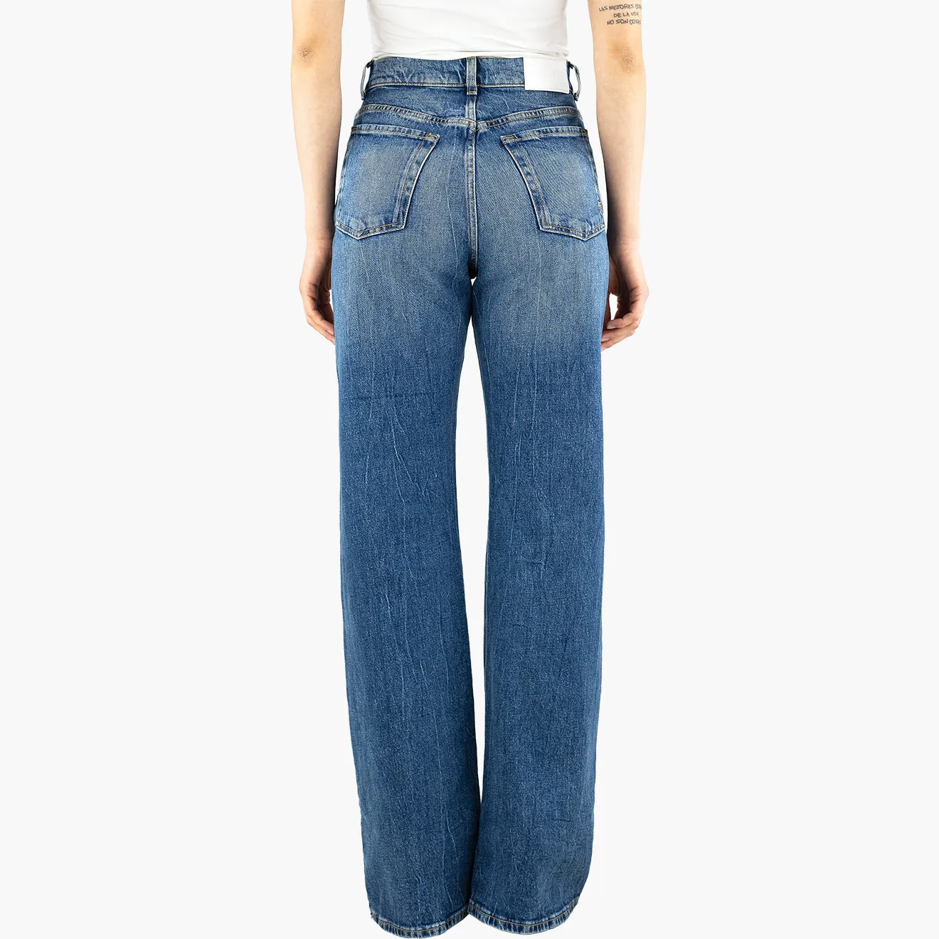 Jeans PINKO Wanda Wide Leg in Denim Stretch Lavaggio Medio