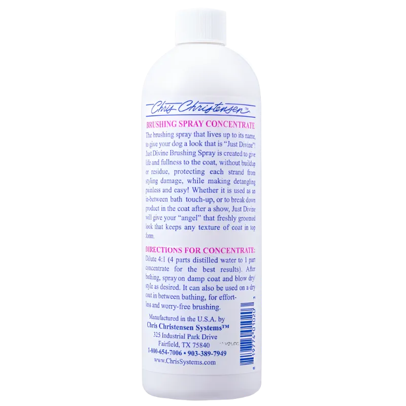 Just Divine Brushing Spray Concentrate 16oz by Chris Christensen