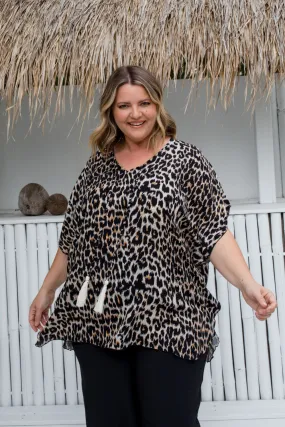 Kaftan Top - Signature Leopard