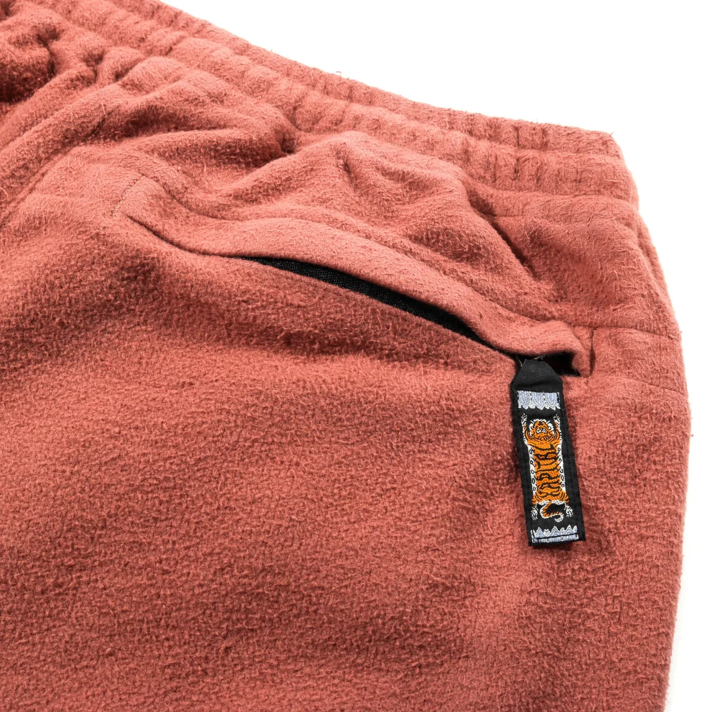 KAPITAL NAPPED HEAT-CORDUROY EASY PANTS SOHO BRICK