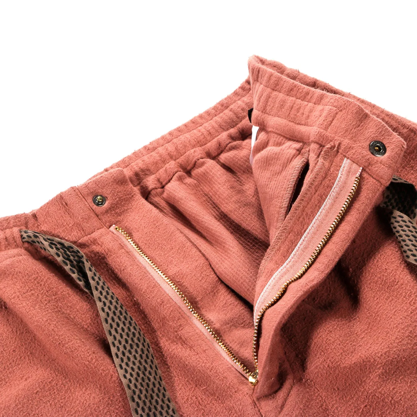 KAPITAL NAPPED HEAT-CORDUROY EASY PANTS SOHO BRICK