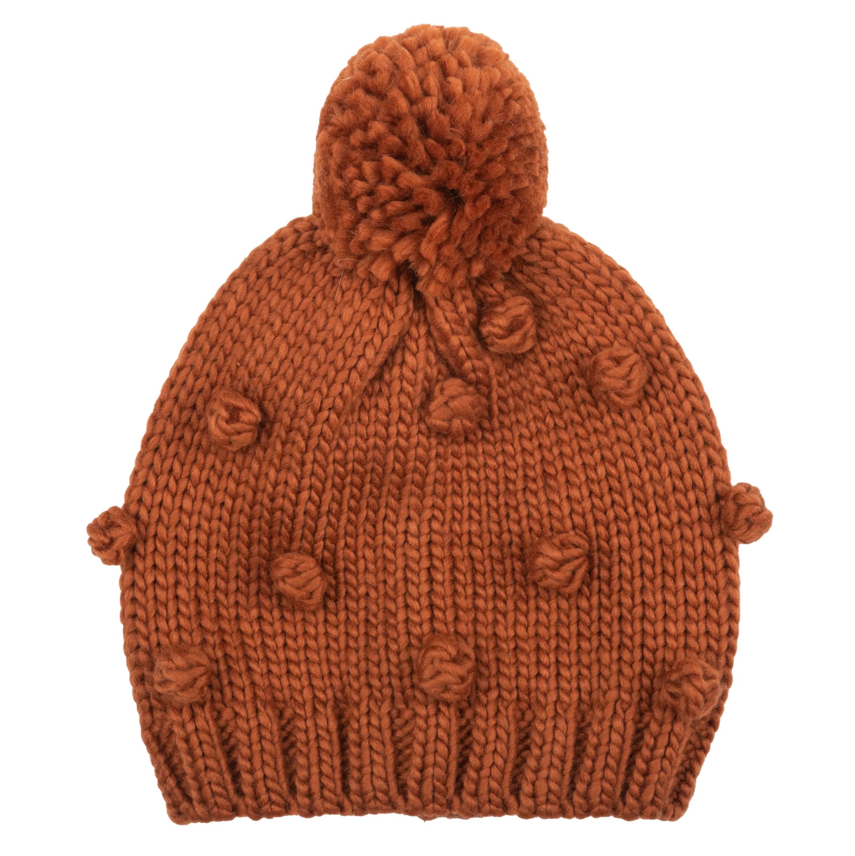 Kid's Bobble Knit Beanie With Pom