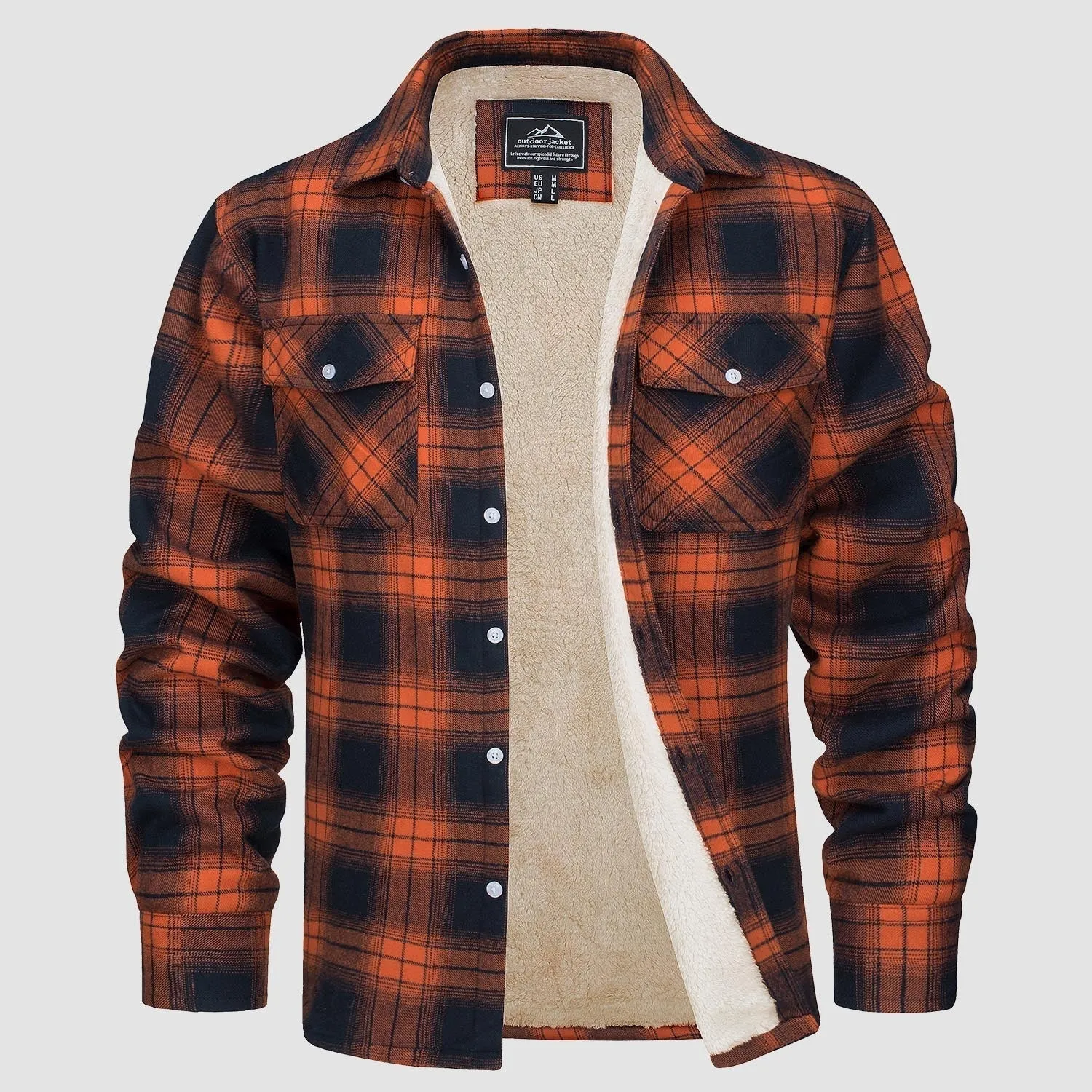 KLAUS | Lined plaid shirt jacket