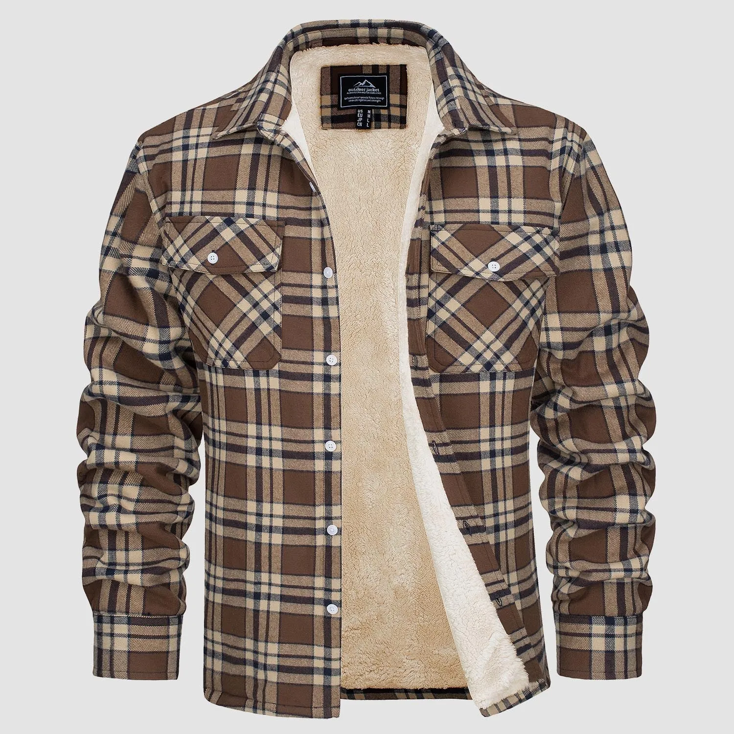 KLAUS | Lined plaid shirt jacket