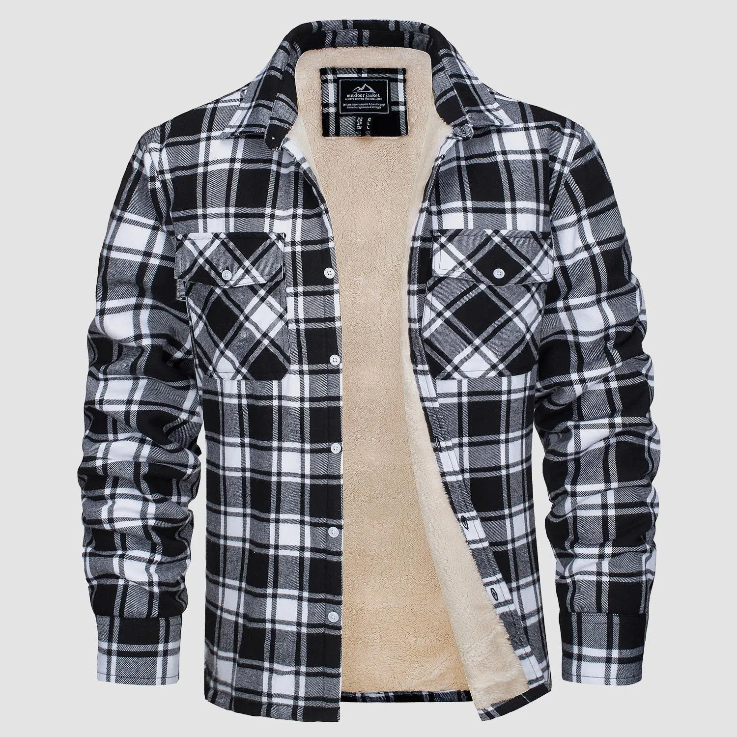 KLAUS | Lined plaid shirt jacket