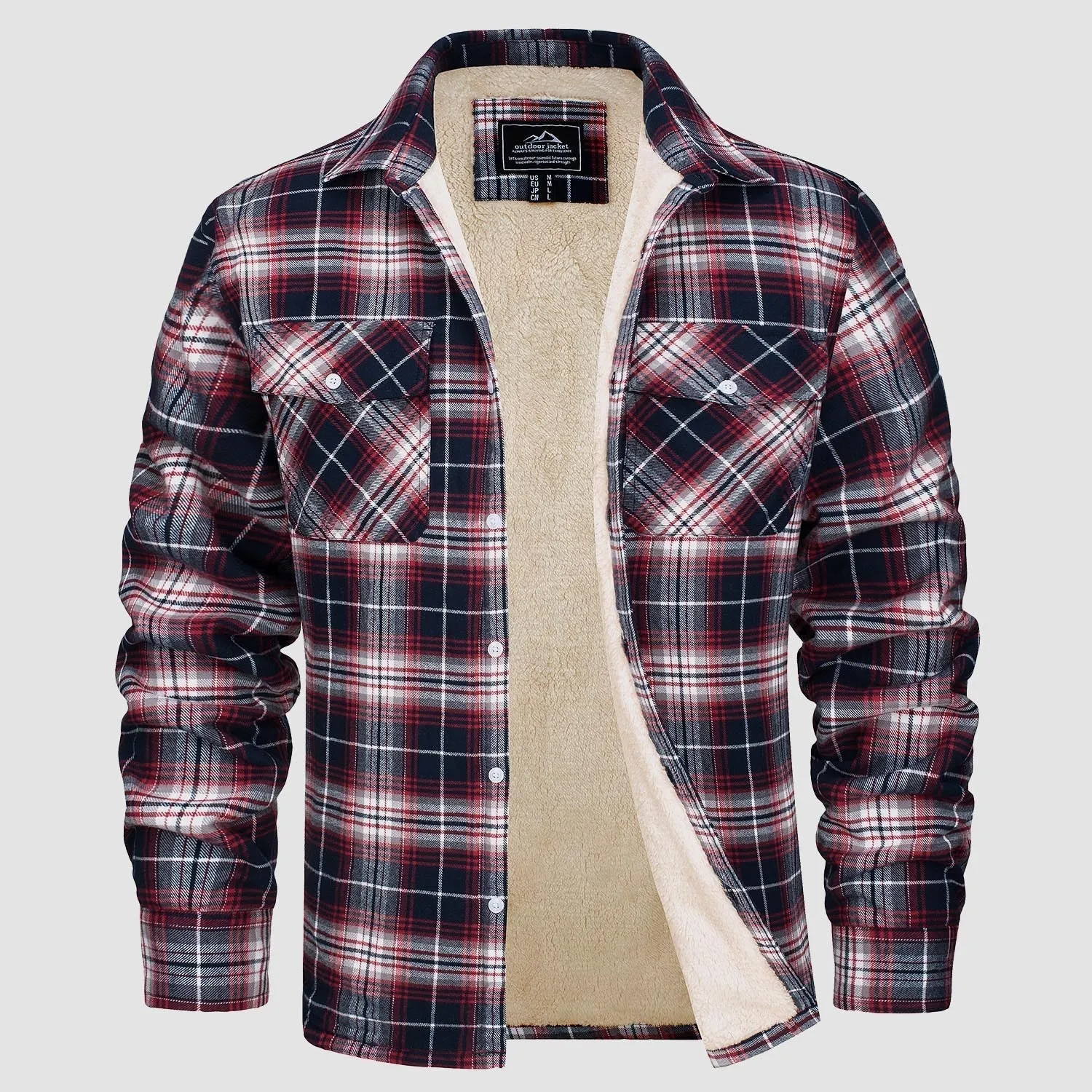 KLAUS | Lined plaid shirt jacket