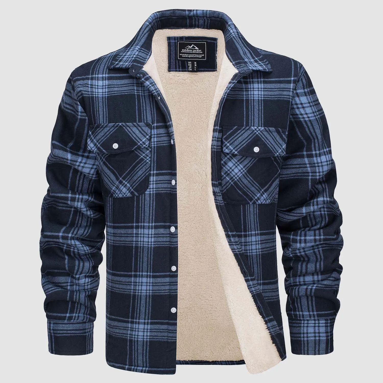 KLAUS | Lined plaid shirt jacket