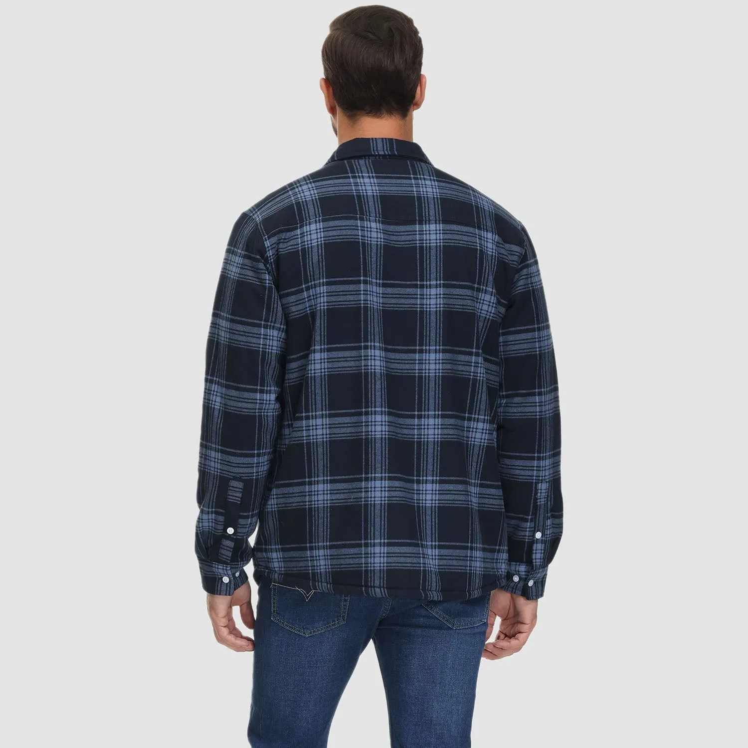 KLAUS | Lined plaid shirt jacket