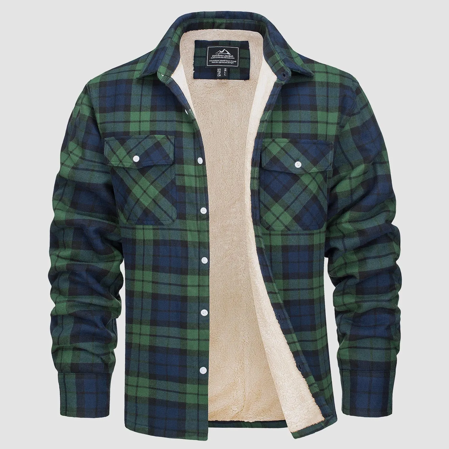 KLAUS | Lined plaid shirt jacket