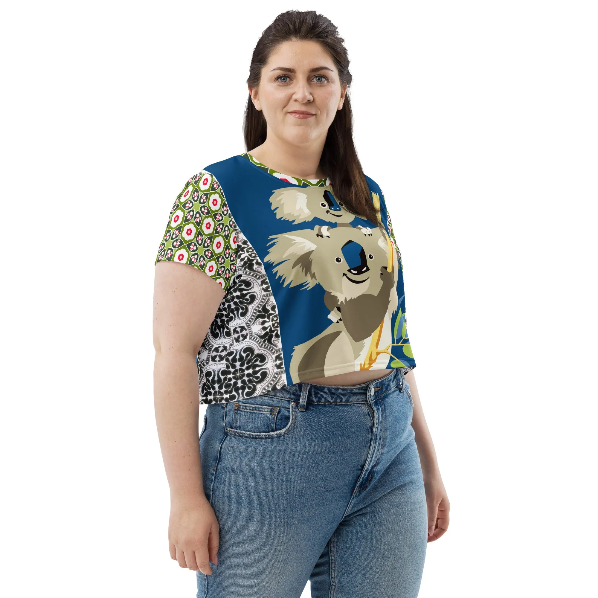 Koala Madness Short Sleeve Crop Tee