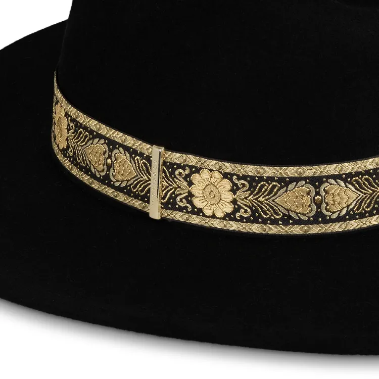 Kooringal Elwood Wide Brim Fedora - Black