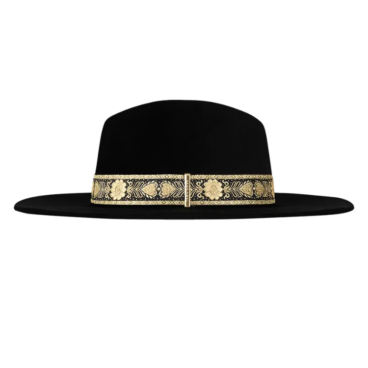 Kooringal Elwood Wide Brim Fedora - Black